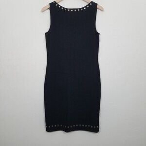 St. John Sport by Marie Gray Knit Sleeveless  Midi Dress Black Size 4